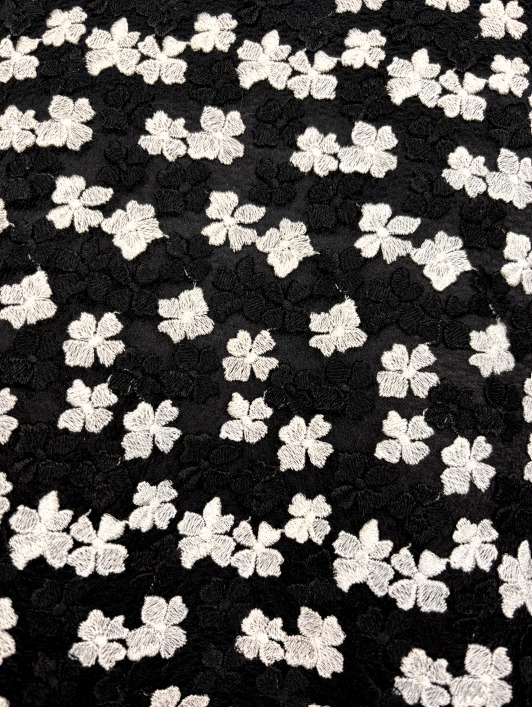 Black/ White Embroidered Tulle — Mendel Goldberg Fabrics NYC